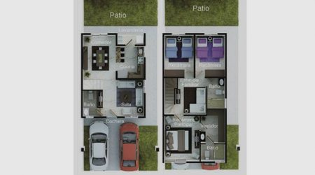 desain rumah minimalis 2 lantai 2 carpot